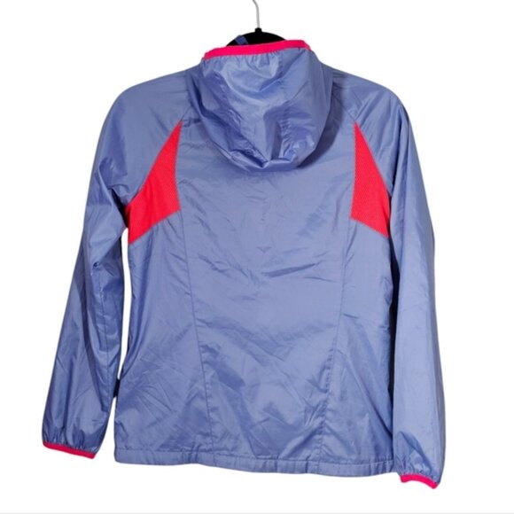 Marmot Ether Girls' Hooded Windbreaker Jacket Periwinkle Large - Picture 6 of 10